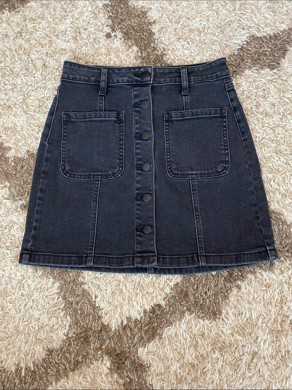 JUST USA  black stretch denim skirt